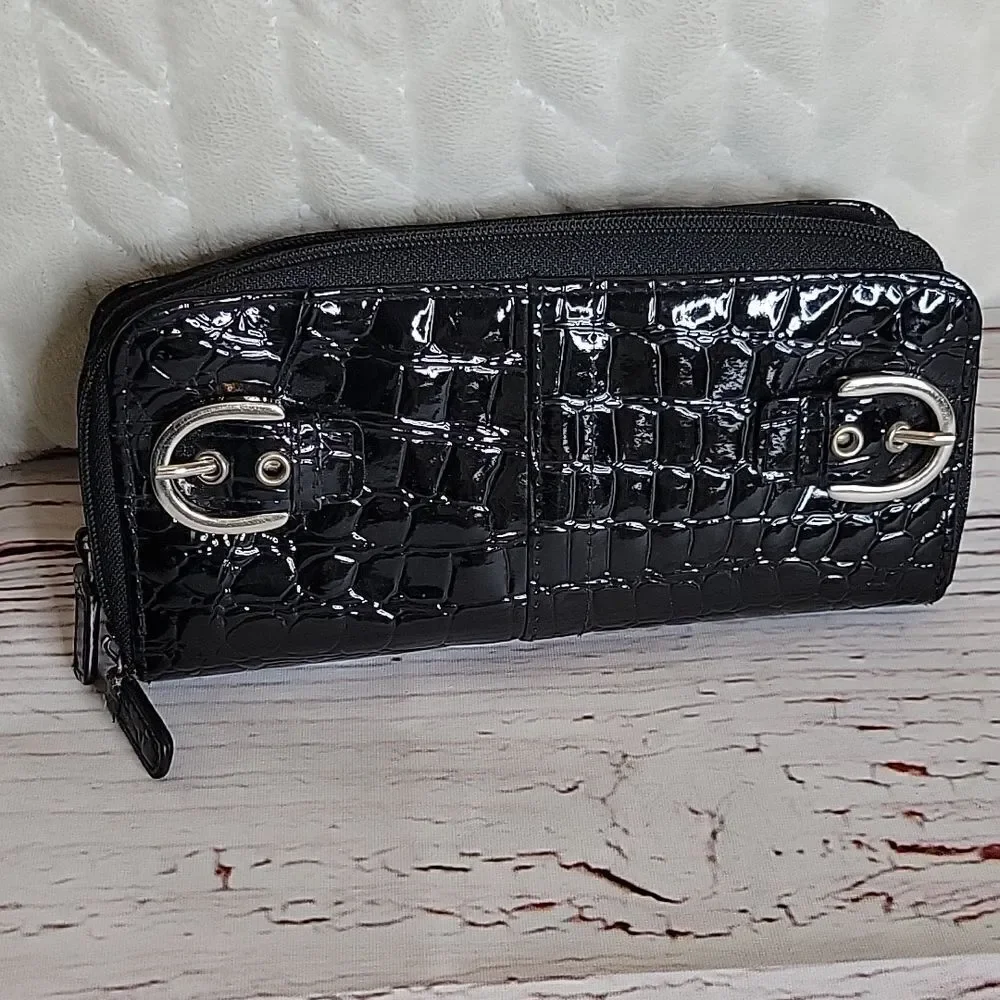 Unbranded Black Patent Wallet NWOT